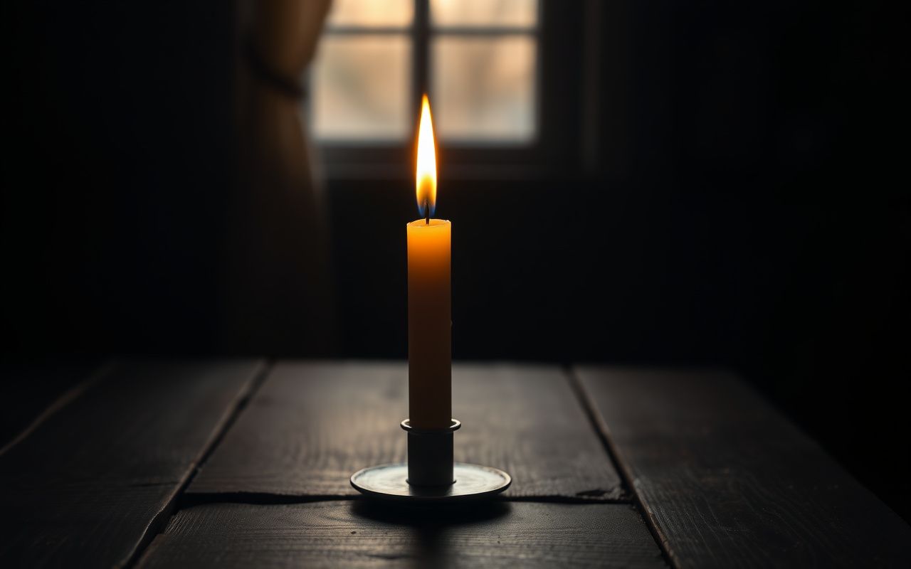 Two candles burning side by side