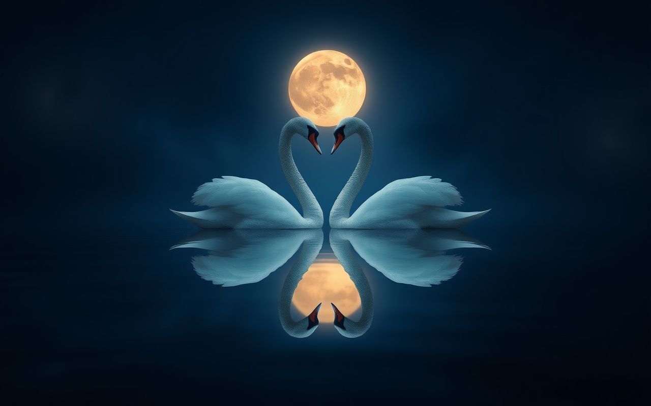 Mirrored reflections on still water — 222 balance