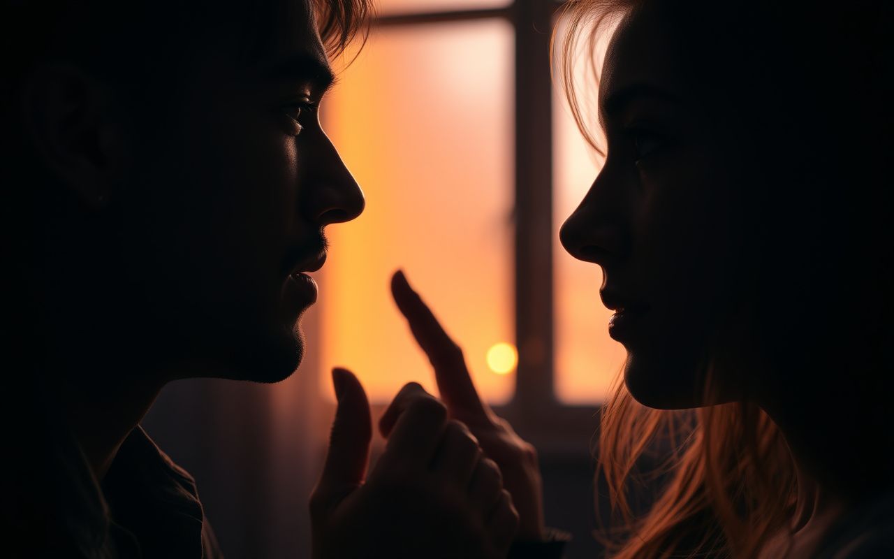 Two people in honest conversation