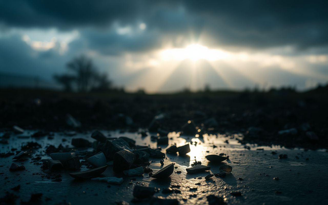 Morning light after a storm — clean ground